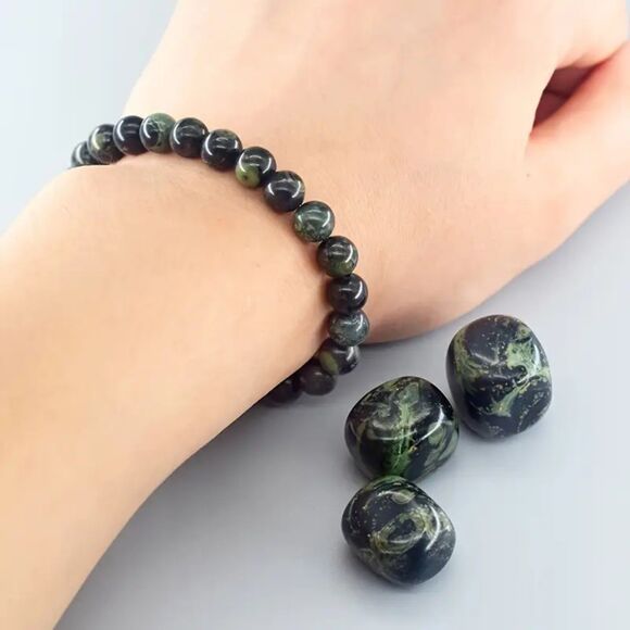 Natural Sparrow Hemp Stone Beaded Stretch Bracelet Handmade Crystal Boho Healing - Picture 4 of 6